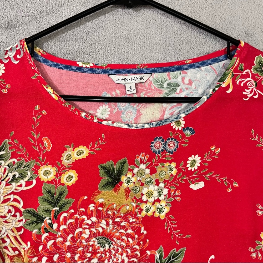 John Mark Floral Patchwork Pattern Top. Womens Sz… - image 3